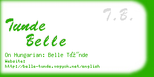 tunde belle business card